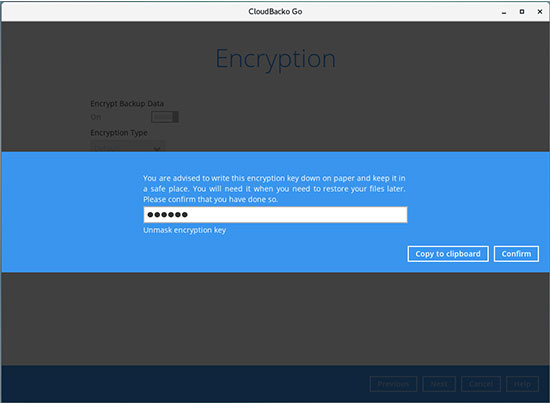 9. Use default encryption settings. Click 
