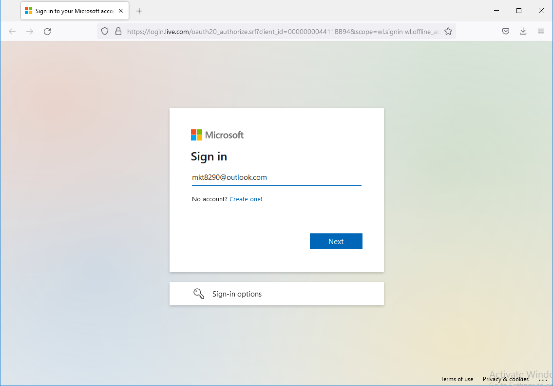 6. Select a storage destination, i.e. CloudBacko Drive. Click “OK” to continue.