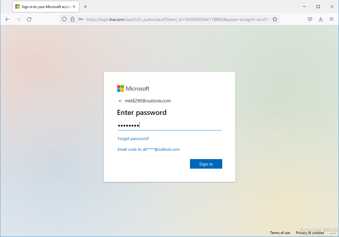 7. Select a storage destination, i.e. CloudBacko Drive. Click “OK” to continue.