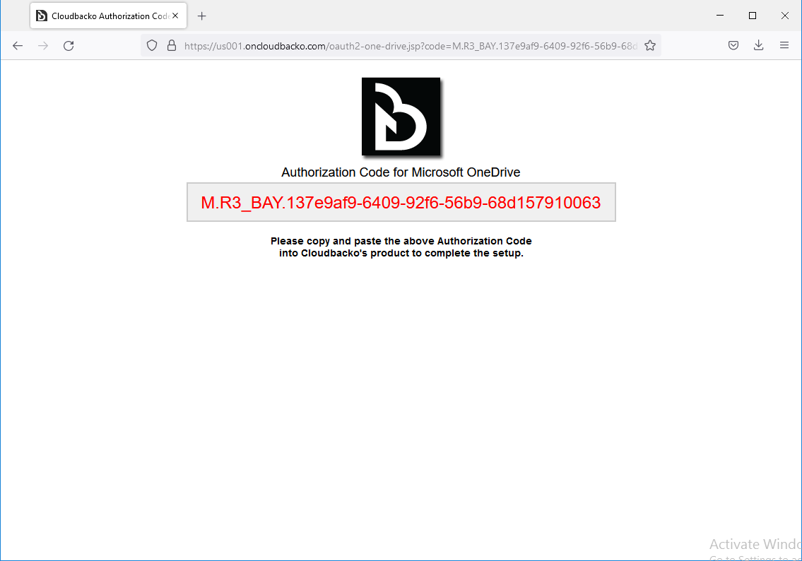 7. Select a storage destination, i.e. CloudBacko Drive. Click “OK” to continue.