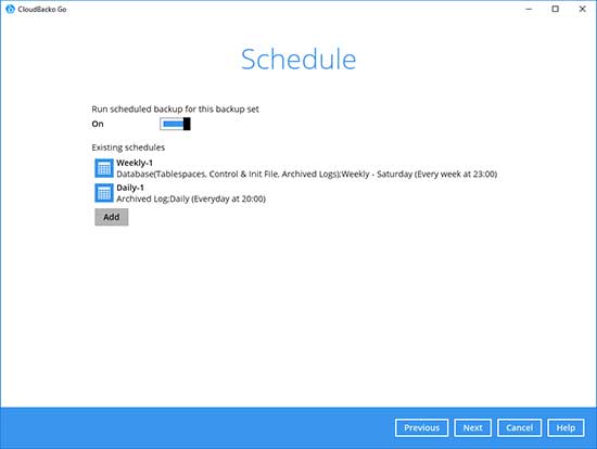 6. Select a storage destination, i.e. CloudBacko Drive. Click “OK” to continue.