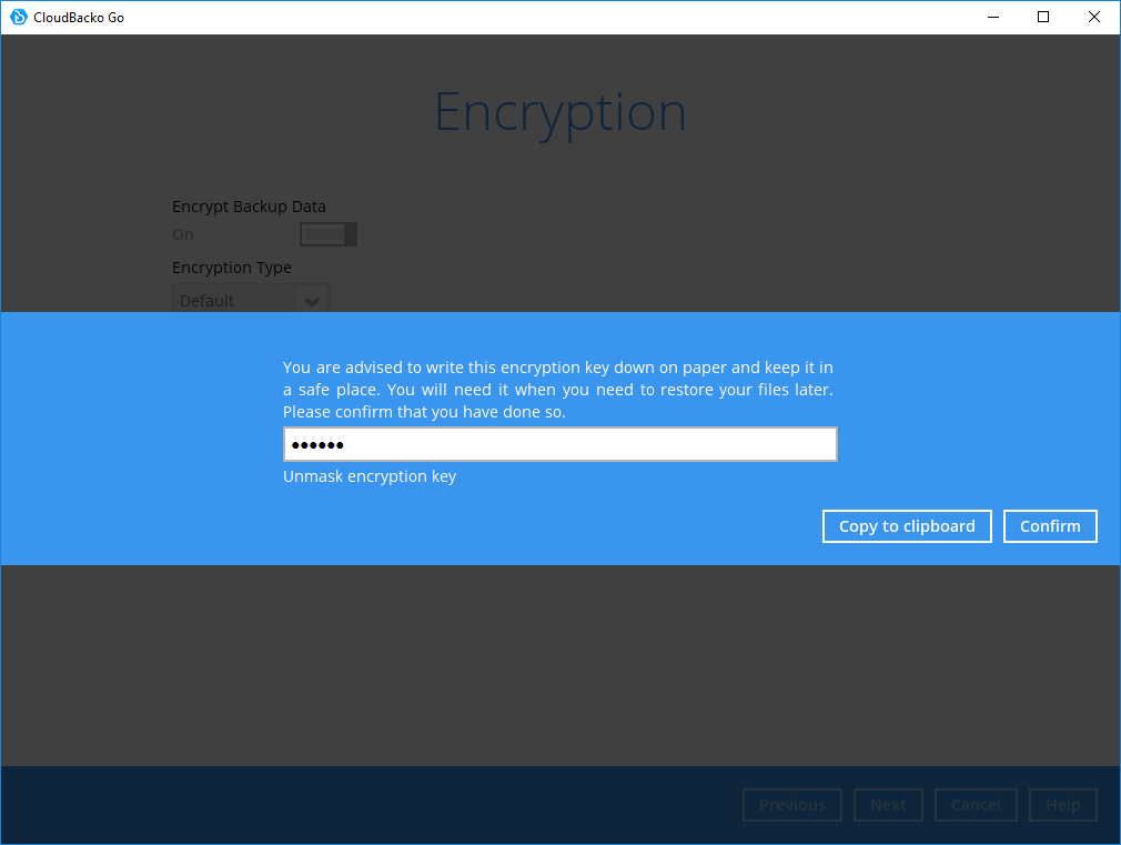 9. Use default encryption settings. Click 