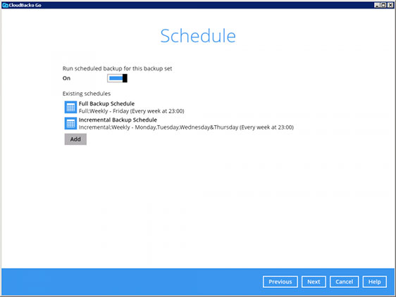 6. Select a storage destination, i.e. CloudBacko Drive. Click “OK” to continue.