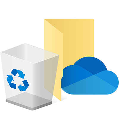 Recycle bin is different from backup OneDrive