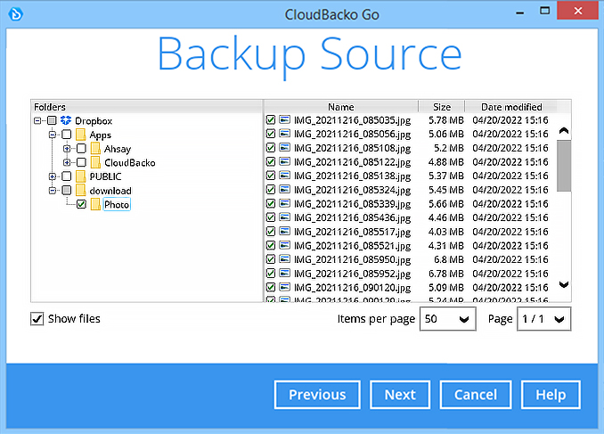 Backup Dropbox