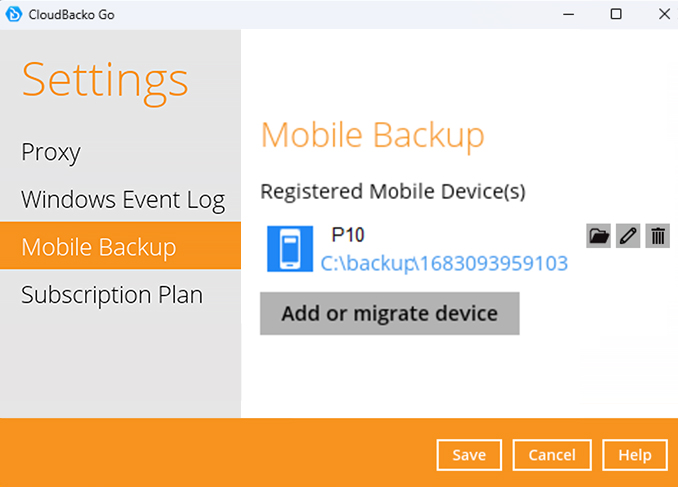 How to create a mobile backup on an Android device