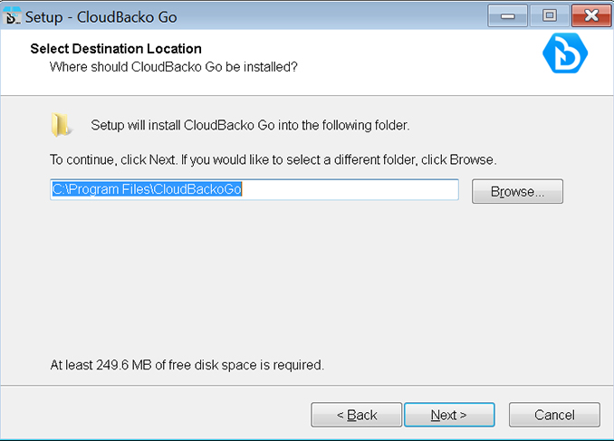 Download Cloudbacko Windows installer