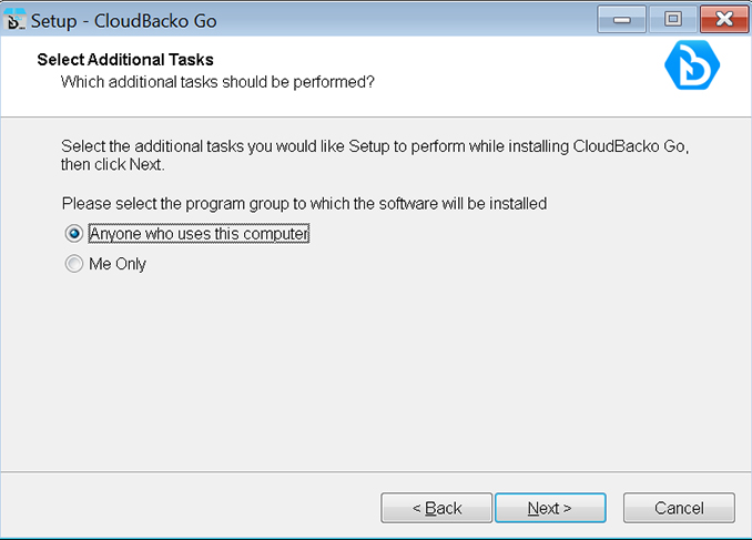 Download Cloudbacko Windows installer