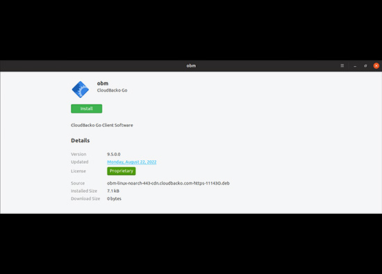 install CloudBacko