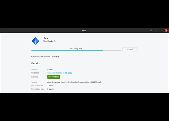 installing CloudBacko