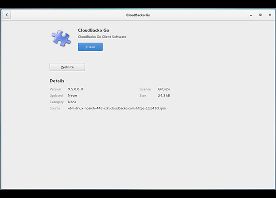 install Cloudbacko