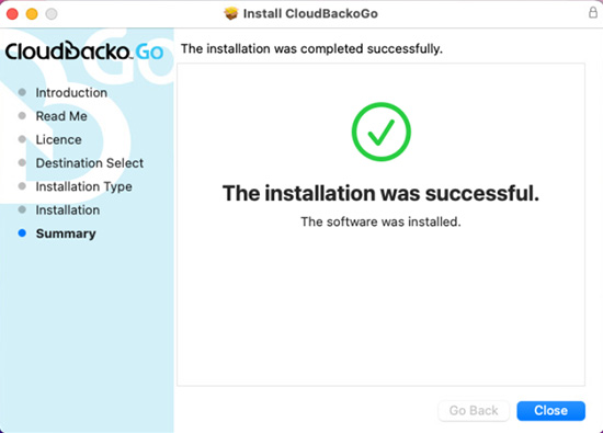 installation completed