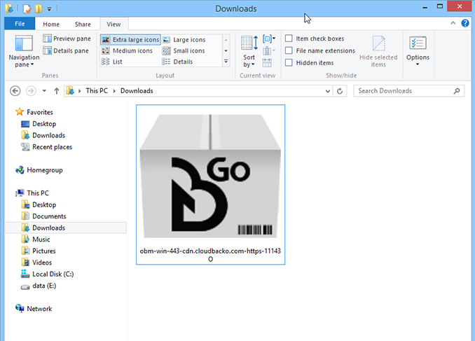 Download Cloudbacko Windows installer