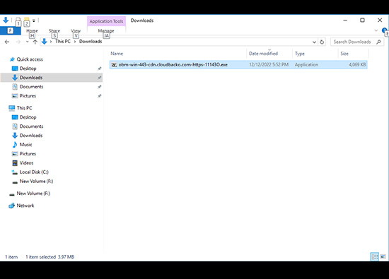 在 Windows 上安裝 Cloudbacko
