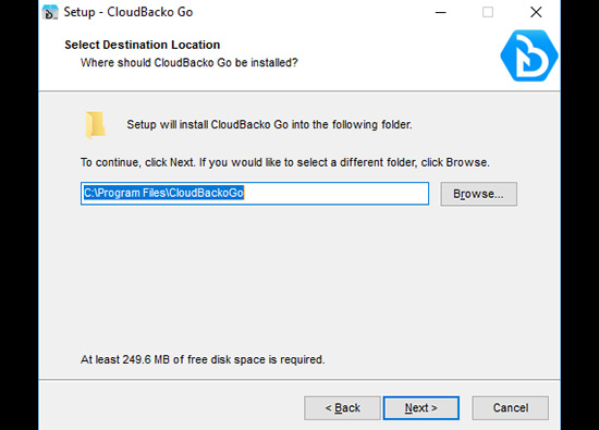接受Cloudbacko许可协议