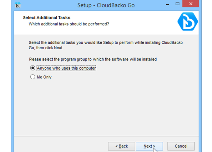 Download Cloudbacko Windows installer