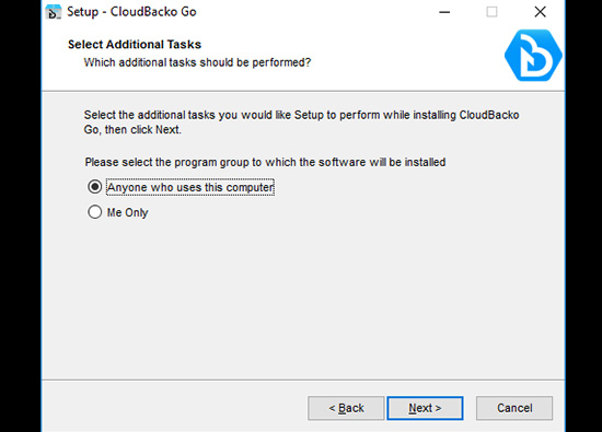 选择Cloudbacko安装路径