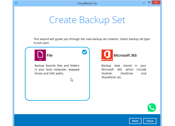 Download Cloudbacko Windows installer