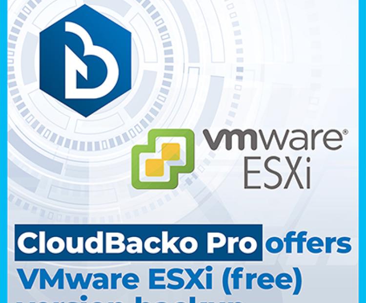 CloudBacko Pro offers VMware ESXi (free) version backup module for Free